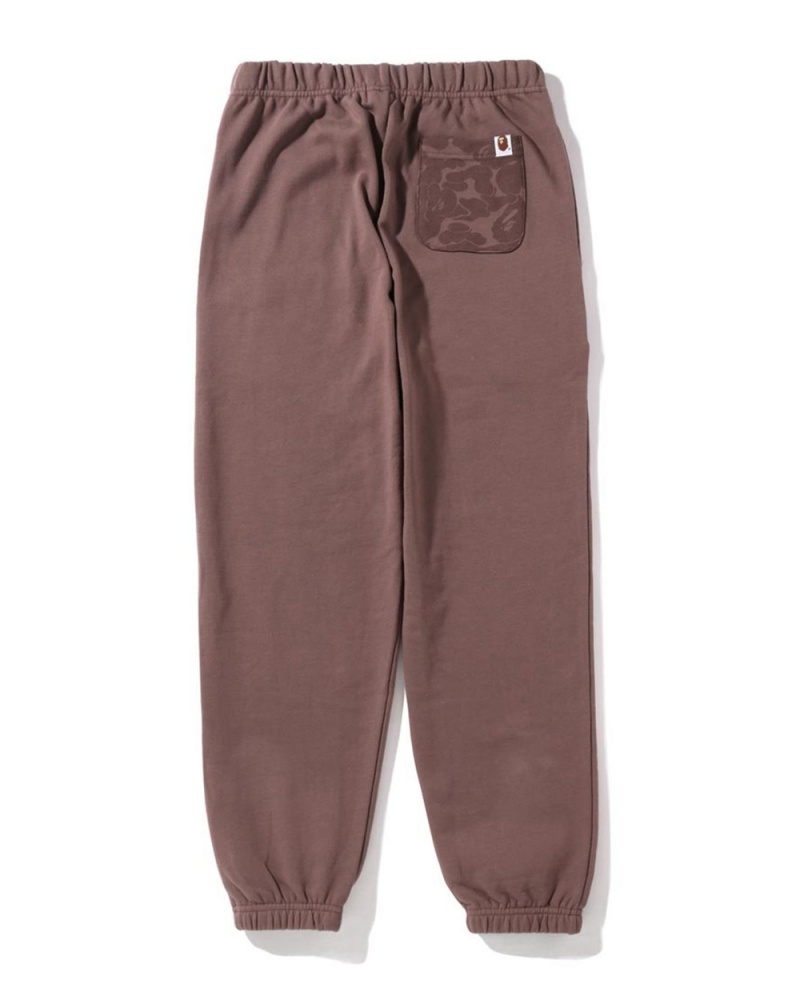 Pantalon Bape Ape Head One Point Oversized Sweat Marron Femme | DIS-65212121